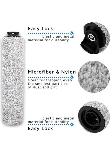 Tineco Zemin Bir S3 ve Ifloor 3 Kablosuz Islak Kuru Vakum Için Uyumlu 9x Yedek Millete Fırçası ve Filtre Kiti (Yurt Dışından) indirimleri