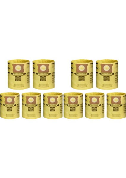 10 Paket Vakum Toz Filtre Torbaları 5-8 Galon Dükkanı Vac Islak Kuru Vakum Süpürgeleri 90661 906-61 9066100 90671 9067100 Vb (Yurt Dışından)