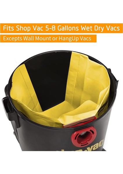 10 Paket Vakum Toz Filtre Torbaları 5-8 Galon Dükkanı Vac Islak Kuru Vakum Süpürgeleri 90661 906-61 9066100 90671 9067100 Vb (Yurt Dışından) indirimleri