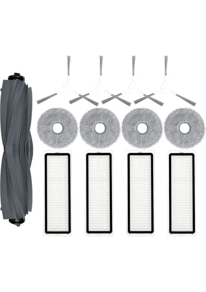 Dreame L10 Prime Robot Vakum Yedek Parçaları Ana Yan Fırça Hepa Filtre Paspas Yedek Parçaları, A (Yurt Dışından)
