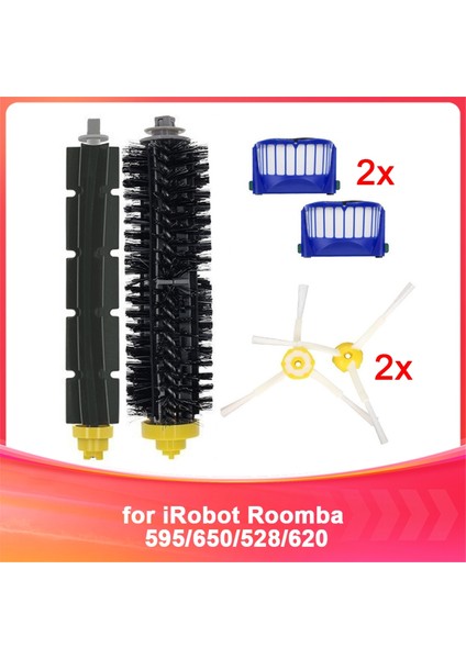 Irobot Roomba 600 Serisi Vakum Temizleyici Aksesuarları 595/650/528/620 Yedek Kit Vakum Süpürge Aksesuarları (Yurt Dışından)
