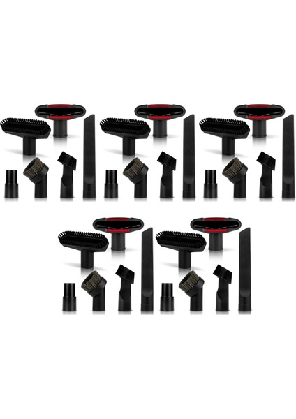 5x Vakum Süpürge Ekleri 32MM Vakum Süpürge Tıklama Kiti Ekstra Meme Kiti Temizleme Fırçaları ve Nozullar (Yurt Dışından)