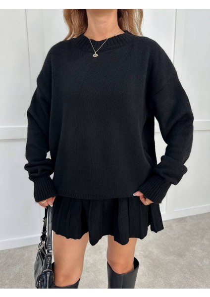 Triko Kumaş Pileli Etekli Hırka Takım fiyatları