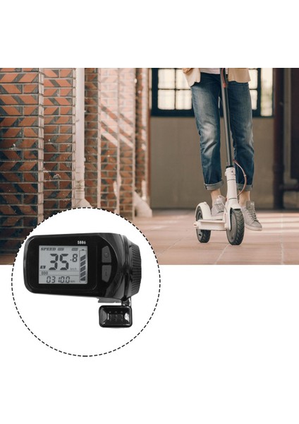 24V/36V/48V/60V S886 Ebike LCD Ekran Paneli Başparmak Gaz 5pın 6pın Elektrikli Bisikletler Için E-Scooter(5pın) (Yurt Dışından) fiyatları