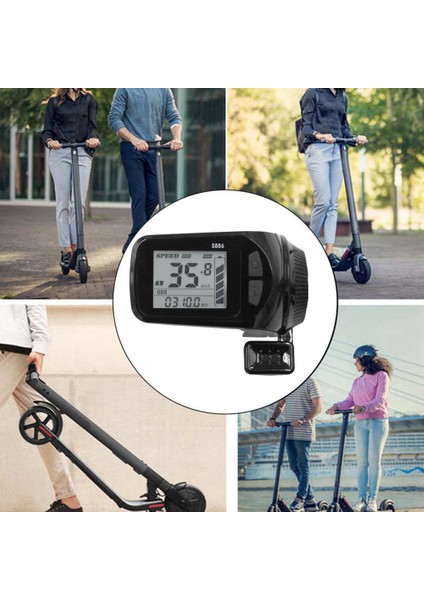 24V/36V/48V/60V S886 Ebike LCD Ekran Paneli Başparmak Gaz 5pın 6pın Elektrikli Bisikletler Için E-Scooter(5pın) (Yurt Dışından) fırsatları