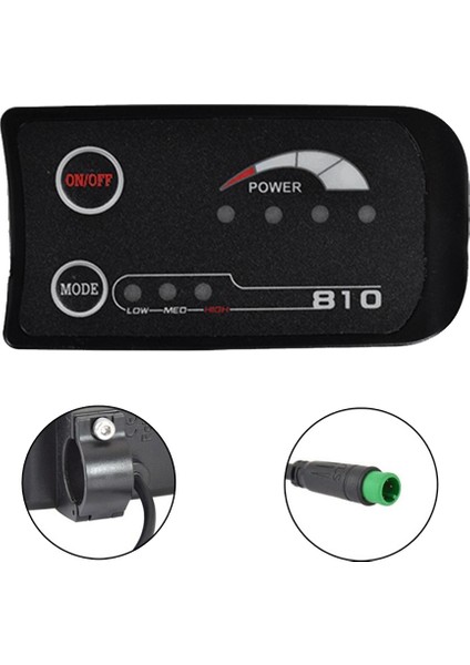 6pın S810 E-Bisiklet Metre LED Ekran 36 V Uart Elektrikli Bisiklet Elektrikli Bisiklet Metre Için (Yurt Dışından) fırsatları