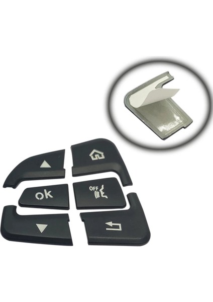 2x Araç Direksiyon Düğmesi Kapaklar Mercedes Için Döşeme Çıkartmaları Benz Glc X253 C Sınıfı W205 Cla Gla A Sınıfı X156 W176 (B) (Yurt Dışından) modelleri