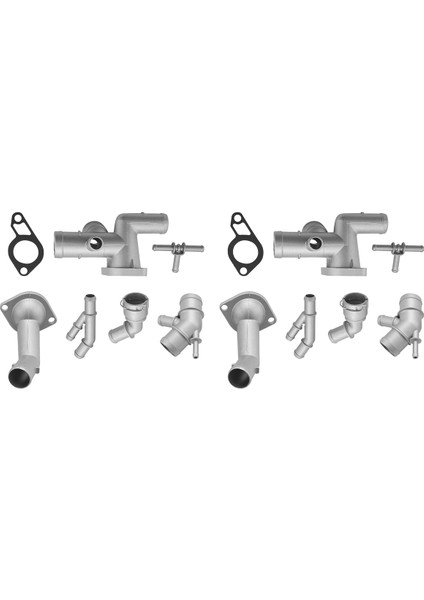 14PCS Alüminyum Motor Soğutucu Flanş Hortum Konnektör Kitleri 06A121133J Golf Için Mk4 Jetta 1.8t Audi Tt 00-05 1J0121087C (Yurt Dışından)