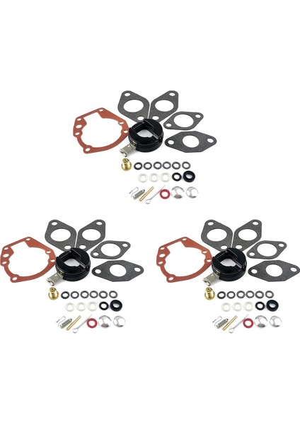 3x Karbonhidrat Yeniden Yapım Kiti 439071 Şamandıra ile Değiştirilir Johnson Evinrude Omc/brp Outboard 3 4 5 5.5 6 7.5 10 15 18 Hp Karbüratör (Yurt Dışından)