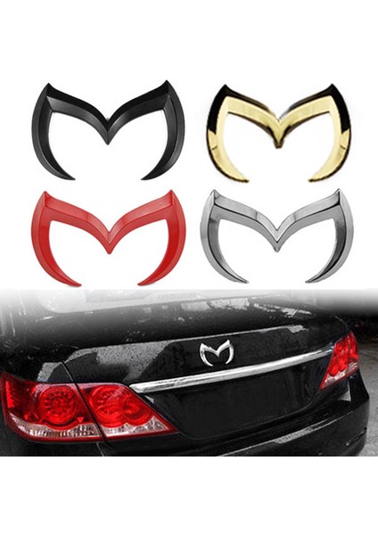2x Siyah Kötülük M Logo Amblem Rozet Çıkartma Mazda Için Tüm Model Araba Gövdesi Arka Gövde Çıkartma Etiketi Isim Plakası Dekoru (Yurt Dışından) modelleri