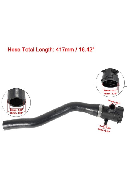 5x Araç Soğutucu Sıvı Bağlantı Bmw Serie Için Su Hortumu 1/3 F20 F21 F30 F35 Parça Numarası: 17127596832 (Yurt Dışından) modelleri