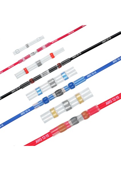 400PCS 26-24 Awg Beyaz Lehim Conta Kablosu Konektörleri, Isı Shrink Butt Konektörleri, Su Geçirmez ve Yalıtımlı Tel Terminal (Yurt Dışından) modelleri