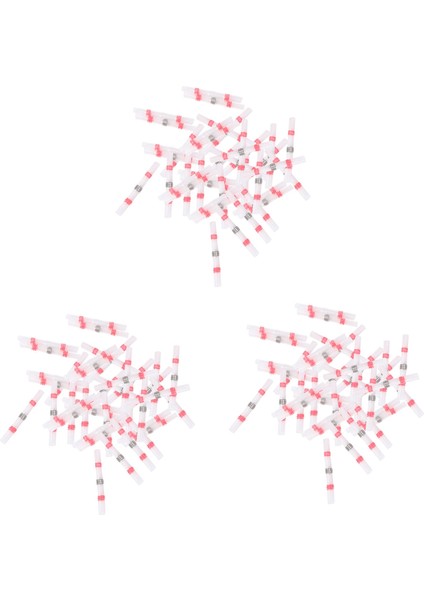 150PCS Lehim Sızdırmazlık Kablosu Konektörleri, Isı Büzülme Popo Konnektörü Su Geçirmez Elektrikli Popo Terminalleri, 22-18 Awg, Kırmızı (Yurt Dışından)