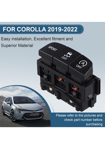 Araba Ön Anti-Sıdlı Anahtar Üçlü Silindir Modu Toyota Corolla 2019-2022 Lhd Için Anahtar Anahtar (Yurt Dışından) indirimleri