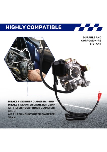 PD18J Gy6 50CC Scooter Moped PD18J Karbüratör Karbonhidrat 139QMB 139QMA Atv Quads Go Kart Buggy (Yurt Dışından) indirimleri