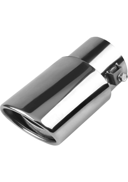 Paslanmaz Çelik Araba Egzoz Ucu, 2.1 Inç Ila 1,5 Inç Evrensel Araba Egzoz Borusu Modifikasyonu Kuyruk Boğaz Kuyruk Borusu (Gümüş) (Yurt Dışından)