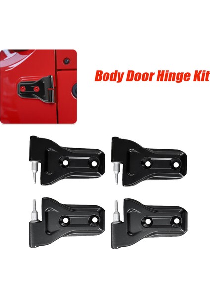 1set/4pcs Jeep Wrangler Için Araba Gövdesi Kapı Menteşe Kiti Jl 2dr 2018+ Yan Kapı Menteşeleri Kapak Kaplama Uzun Üst ve Kısa Alt (Yurt Dışından) fiyatları