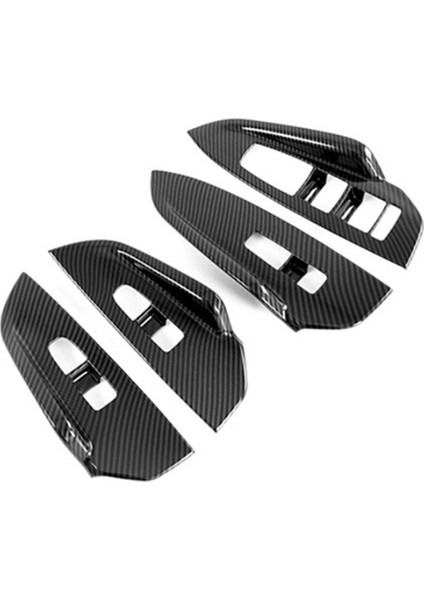 4pcs/set Araba Kapısı Kol Dayama Kapağı Kapak Paneli Kia K5 Optima 2020-2024 Pencere Cam Kaldırma Anahtarı Düğmesi Trim Çerçeve A (Yurt Dışından)