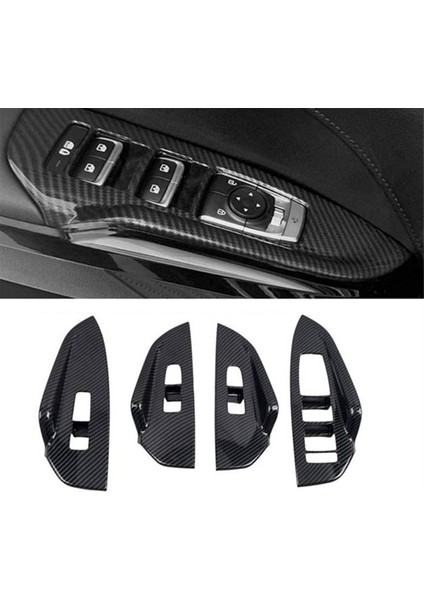 4pcs/set Araba Kapısı Kol Dayama Kapağı Kapak Paneli Kia K5 Optima 2020-2024 Pencere Cam Kaldırma Anahtarı Düğmesi Trim Çerçeve A (Yurt Dışından) fiyatları