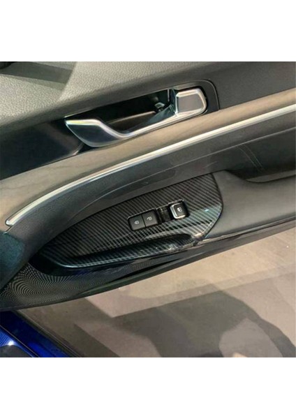 4pcs/set Araba Kapısı Kol Dayama Kapağı Kapak Paneli Kia K5 Optima 2020-2024 Pencere Cam Kaldırma Anahtarı Düğmesi Trim Çerçeve A (Yurt Dışından) indirimleri