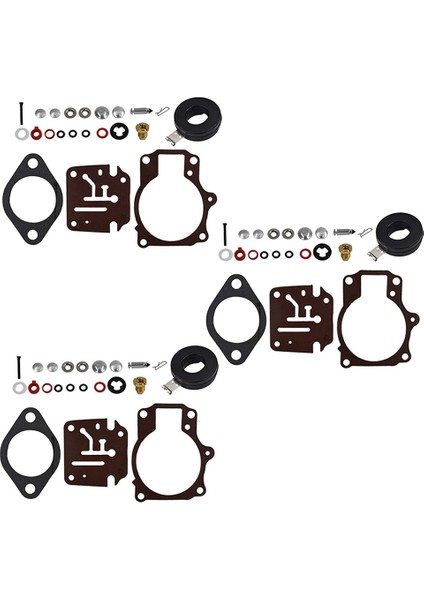 3 x Karbüratör Karbonhidrat Yeniden Inşa Onarım Kiti ve Şamandıra Johnson Evinrude 396701 65 70 75 Hp (Yurt Dışından) fırsatları