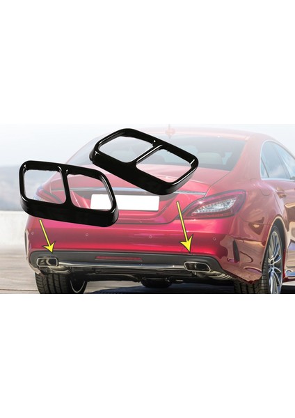 Mercedes-Benz Için Cls W218 2012-2017 Paslanmaz Çelik Siyah Egzoz Boru Tüpü Kapak Çıkartmaları Araç Aksesuarları (Yurt Dışından) fiyatları