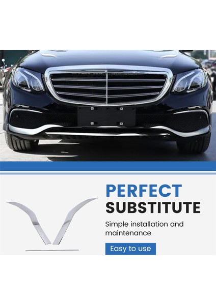 Mercedes Benz E Sınıfı W213 2016-2019 Krom Abs Ön Tampon Plaka Spoiler Spoiler Dekoratif Kapak Döşeme (Yurt Dışından) fırsatları