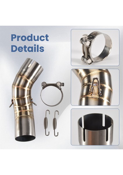 Kawasaki Z900 2017-2018 Için Motosiklet Motosiklet Orta Egzoz Orta Bağlantı Boru Konnektörü Egzoz Susturucu Olmadan (Yurt Dışından)