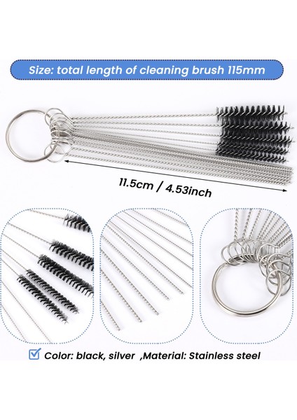 Karbüratör Temizleyici Temizleme Fırçaları Kiti, Küçük Tel Fırça - 20 Iğne + 10 Fırça (Yurt Dışından) fırsatları