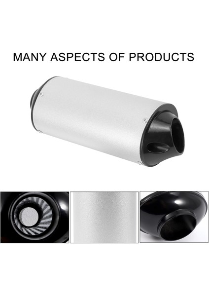 38MM Evrensel Motosiklet Egzersiz Muffler Boru Gürültü Ses Eliminatör Kelepçe Kiti 125CC 150CC 160CC Kir Çukur Bisiklet Honda Yamaha Kawasaki (Beyaz) (Yurt Dışından) fırsatları