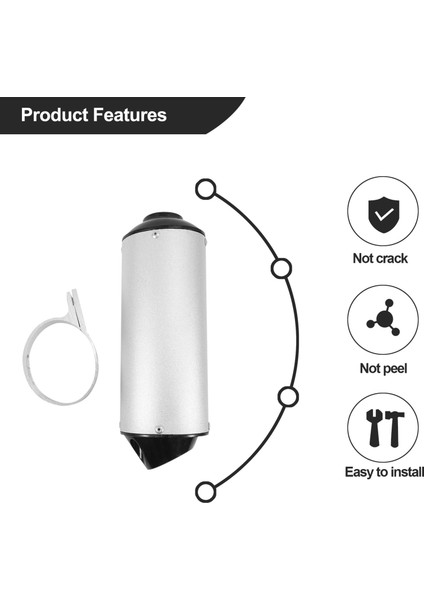 38MM Evrensel Motosiklet Egzersiz Muffler Boru Gürültü Ses Eliminatör Kelepçe Kiti 125CC 150CC 160CC Kir Çukur Bisiklet Honda Yamaha Kawasaki (Beyaz) (Yurt Dışından) indirimleri