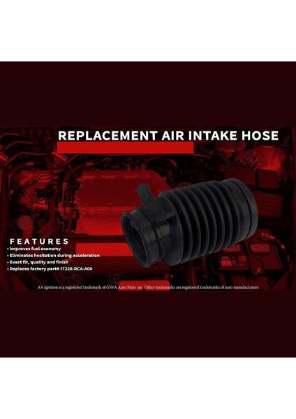 Hava Temizleyici Emme Hortumu Tüpü 17228RCAA00 17228 Honda Acura Tl 2004-2006 Accord V6 03-07 Için Rca A00 (Yurt Dışından) fırsatları