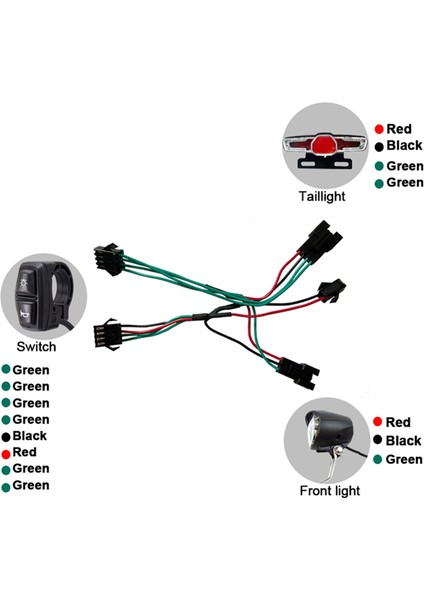 Elektrikli Bisiklet 36V 48V Far Ön Farlar Arka Farlar Arka Uyarı Işıkları LED Gece Spot Far Bisiklet Parçası (Yurt Dışından) indirimleri