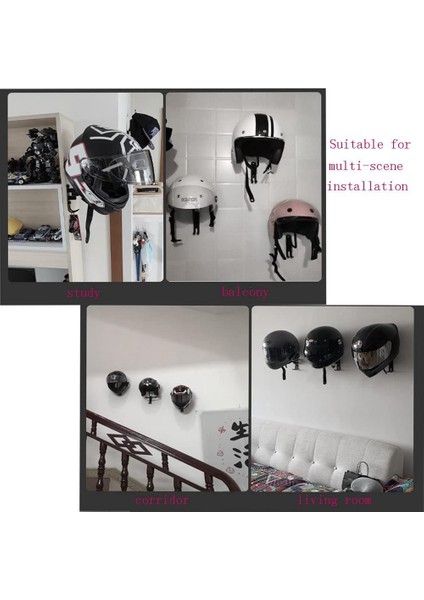 180° Motosiklet Kask Askısı, Dönebilen Metal Kask Tutucu Duvar Montajı, 2 Kancalı Kask Tutucu Bisiklet Kask Askısı,1 (Yurt Dışından) fırsatları