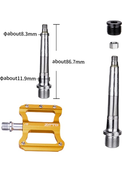 Ztto Yol Bisikleti Ultra Hafif Düz Pedal Alüminyum Alaşımlı Bisiklet Rulmanları Kaymaz Katlanır Pedallar Bisiklet Titanyum (Yurt Dışından) modelleri