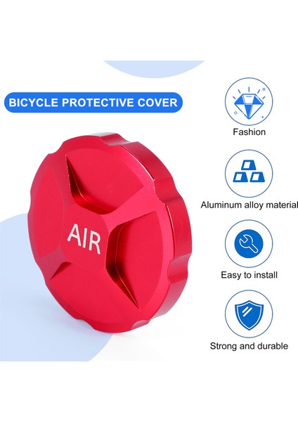 Mtb Bisiklet Çatalı Kapak Kapağı Alüminyum Alaşımlı Hava Çatal Meme Kapağı Şok Emme Ön Çatal Gaz Kapakları Kapak, Kırmızı (Yurt Dışından) indirimleri