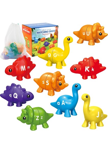 26 Pcs Alfabe Öğrenme Dinozor Oyuncakları (Yurt Dışından)