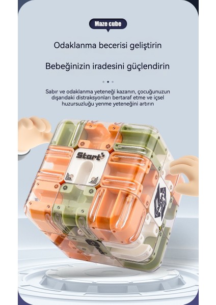 Yuvarlak Bilyalı Labirent Zeka Küpü Oyuncağı (Yurt Dışından) fırsatları