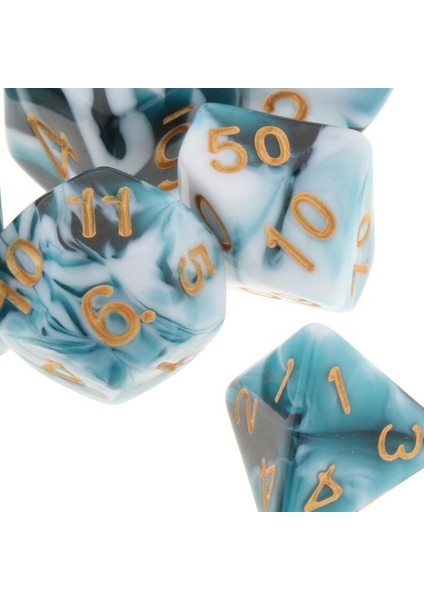Polyhedral Zar Kurulu Oyunları Dnd Rpg Mtg Beyaz Beyaz Yeşil Için Çift Renkler Aile Oyunları (Yurt Dışından) fırsatları