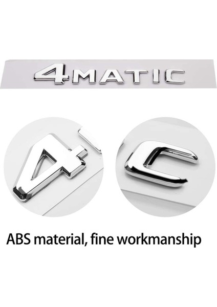 4x 4matik Gümüş Otomatik Bagaj Kapı Çamurluk Tampon Rozeti Çıkartma Emblem Yapışkan Bant Sticker, Mercedes-Benz Için Değiştirme (Yurt Dışından) indirimleri
