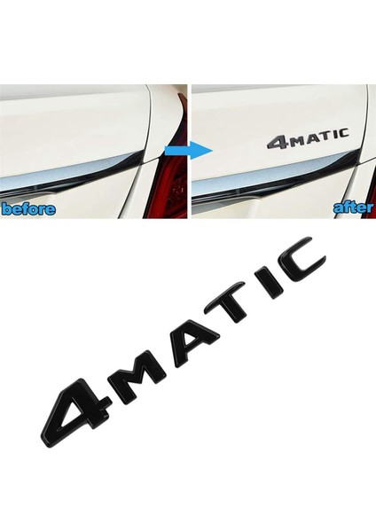 2x 4matik Siyah Otomatik Gövde Kapı Çamurluk Tampon Rozeti Çıkartma Amblemi Yapışkan Bant Çıkartması Mercedes-Benz Için Yedek (Yurt Dışından) modelleri
