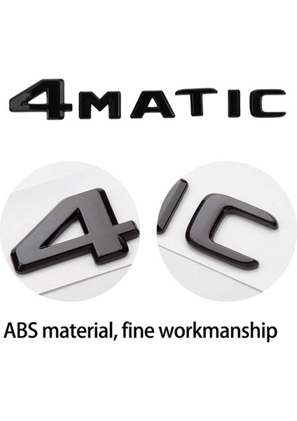 2x 4matik Siyah Otomatik Gövde Kapı Çamurluk Tampon Rozeti Çıkartma Amblemi Yapışkan Bant Çıkartması Mercedes-Benz Için Yedek (Yurt Dışından) fırsatları