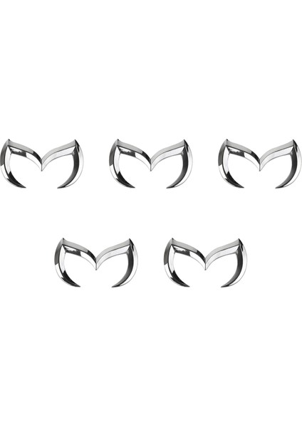 5x Gümüş Kötülük M Logo Amblem Rozeti Mazda Için Tüm Model Araba Gövdesi Arka Gövde Çıkartma Etiketi Isim Plakası Dekoru (Yurt Dışından) fiyatları