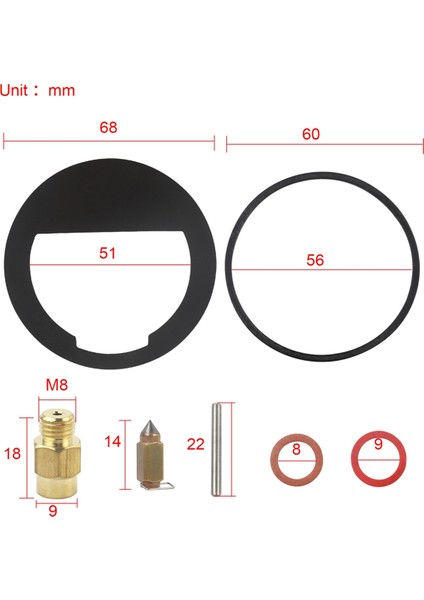2pcs Karbüratör Onarımı Yeniden Yapım Kiti 2575701-S 25 757 01-S 2575701-S 2575701 Kohler K91 K301 K482 Serisi Motorlar Karbonhidrat (Yurt Dışından) modelleri