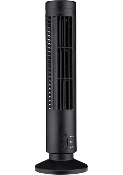 Yeni USB Kule Fanı Bladeless Fan Kulesi Elektrikli Fan Mini Dikey Klima, Bladeless Daimi Fan Siyah (Yurt Dışından)