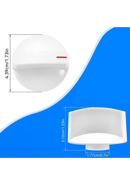 2 Paket WH1X2721 Kurutma Düğmesi, Hotpoint Ge Kurutma Makinesi Parçaları Için Yedek, AP2044893 123C7931 EA271094 PS271094 Yerine Geçer (Yurt Dışından) modelleri