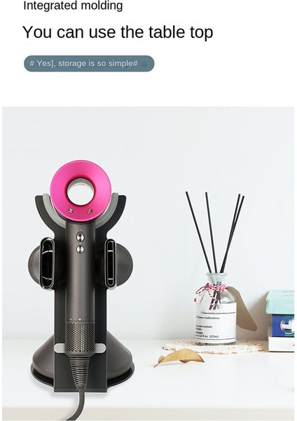 Laifen Saç Kurutma Makinesi Standı Dikey Banyo Çizilmez Saç Kurutma Makinesi Depolama Rafı Gri (Yurt Dışından)