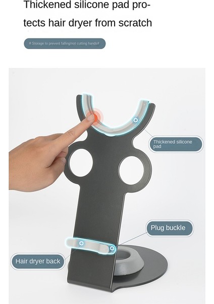 Laifen Saç Kurutma Makinesi Standı Dikey Banyo Çizilmez Saç Kurutma Makinesi Depolama Rafı Gri (Yurt Dışından) fiyatları