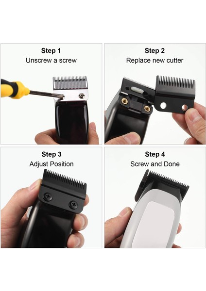 Takım Saç Kesme Makinesi Yedek Bıçak Ayarlanabilir Saç Kesme Bıçakları Wahl 8148, 1919,8591, 8504, 2241 ile Uyumlu (Yurt Dışından) fırsatları