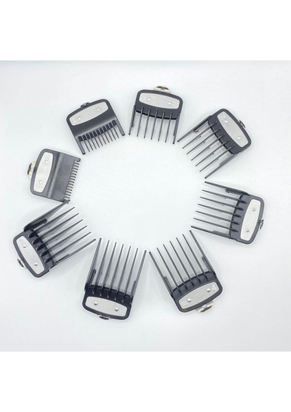 Wahl Saç Kesme Makinesi Kılavuzu Tarak Kesme Sınırı Taraklar 8 Adet Set Standart Muhafızlar Parçaları Eklemek Elektrikli Makas Aksesuarları (Yurt Dışından) indirimleri